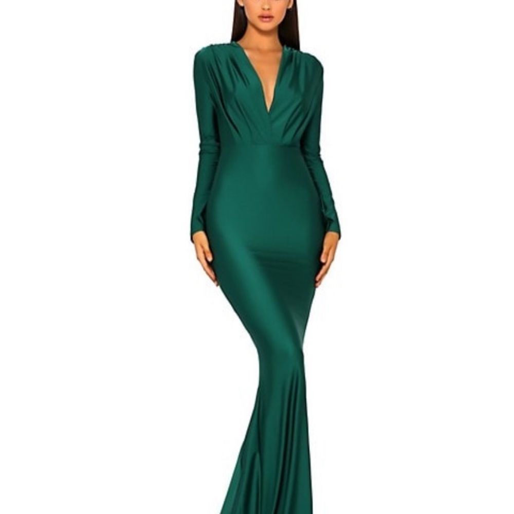 Emerald Green Long Sleeve Dress